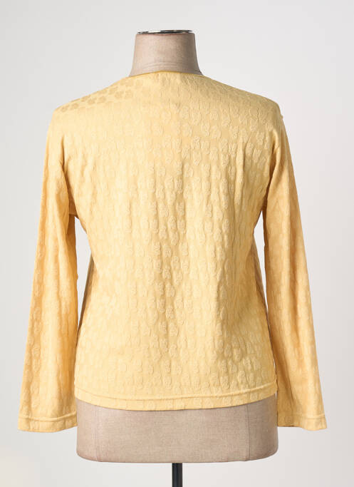Top coupe cintrée manches longues jaune PIER BÉ femme