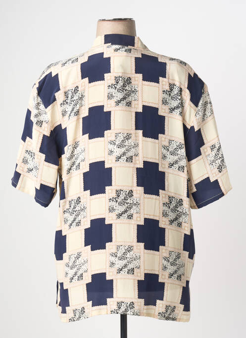 Chemisier manches courtes manches courtes bleu PRUNELLE femme