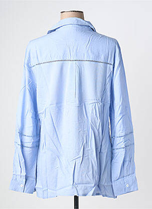 Chemisier coupe fluide manches longues bleu SHEEGO femme