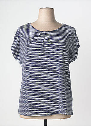 T-shirt imprimé fantaisie manches courtes bleu SHEEGO femme