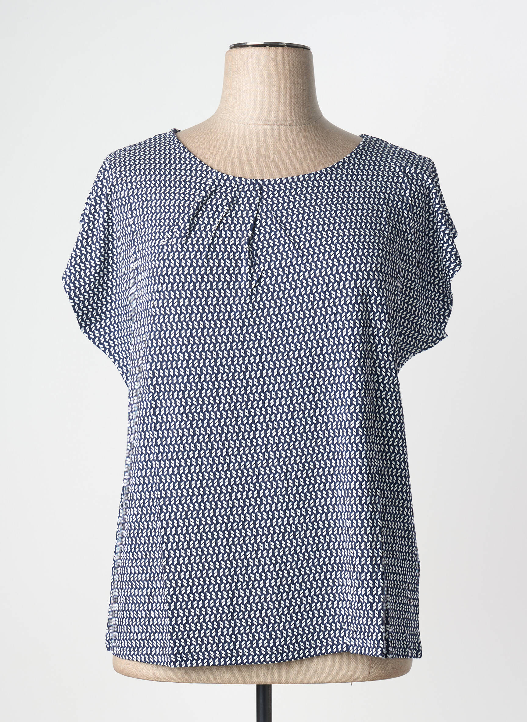 T-shirt imprimé fantaisie manches courtes bleu SHEEGO femme