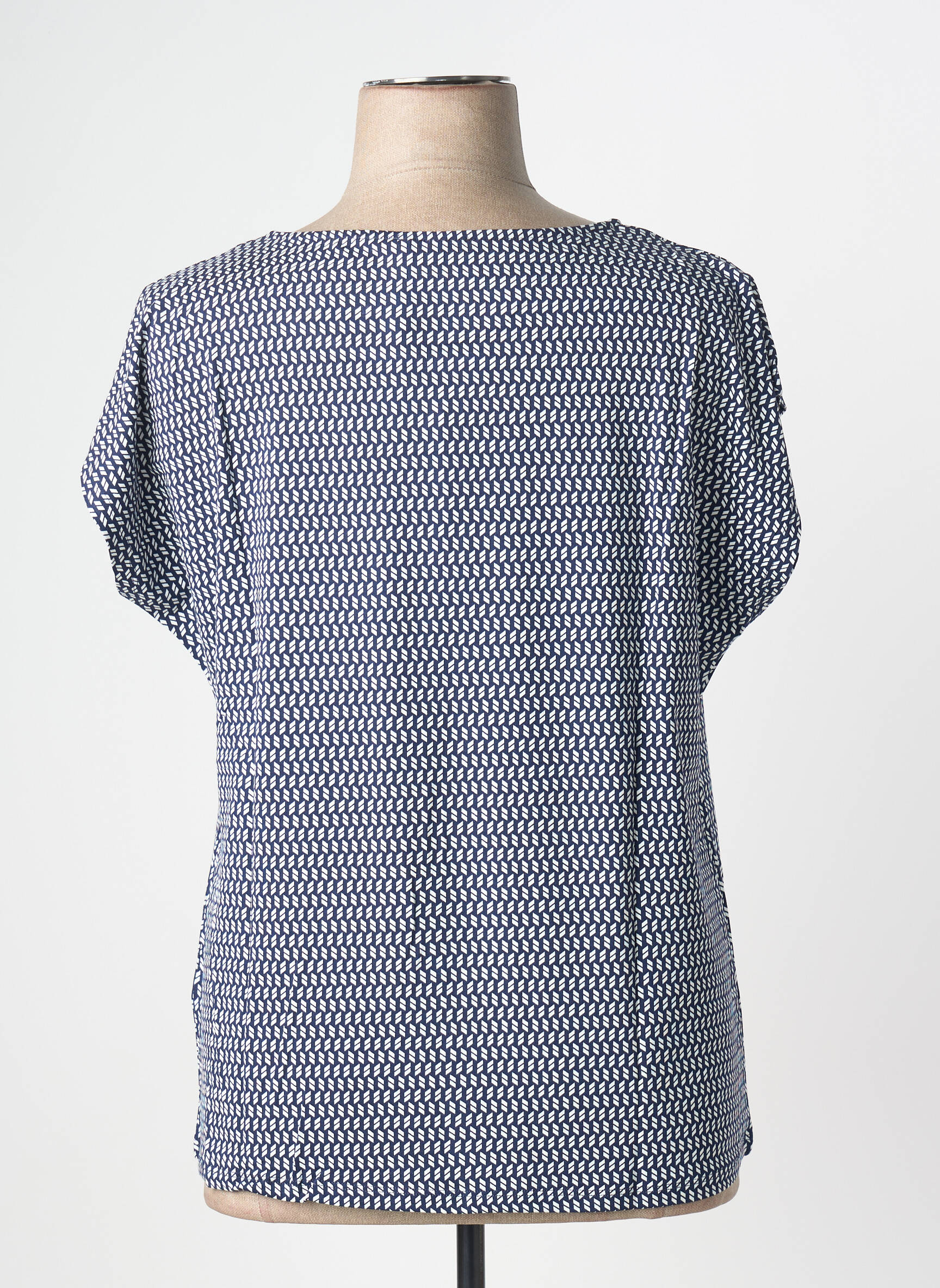 T-shirt imprimé fantaisie manches courtes bleu SHEEGO femme