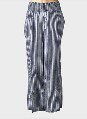 Pantalon droit tissage popeline taille normale bleu SHEEGO femme