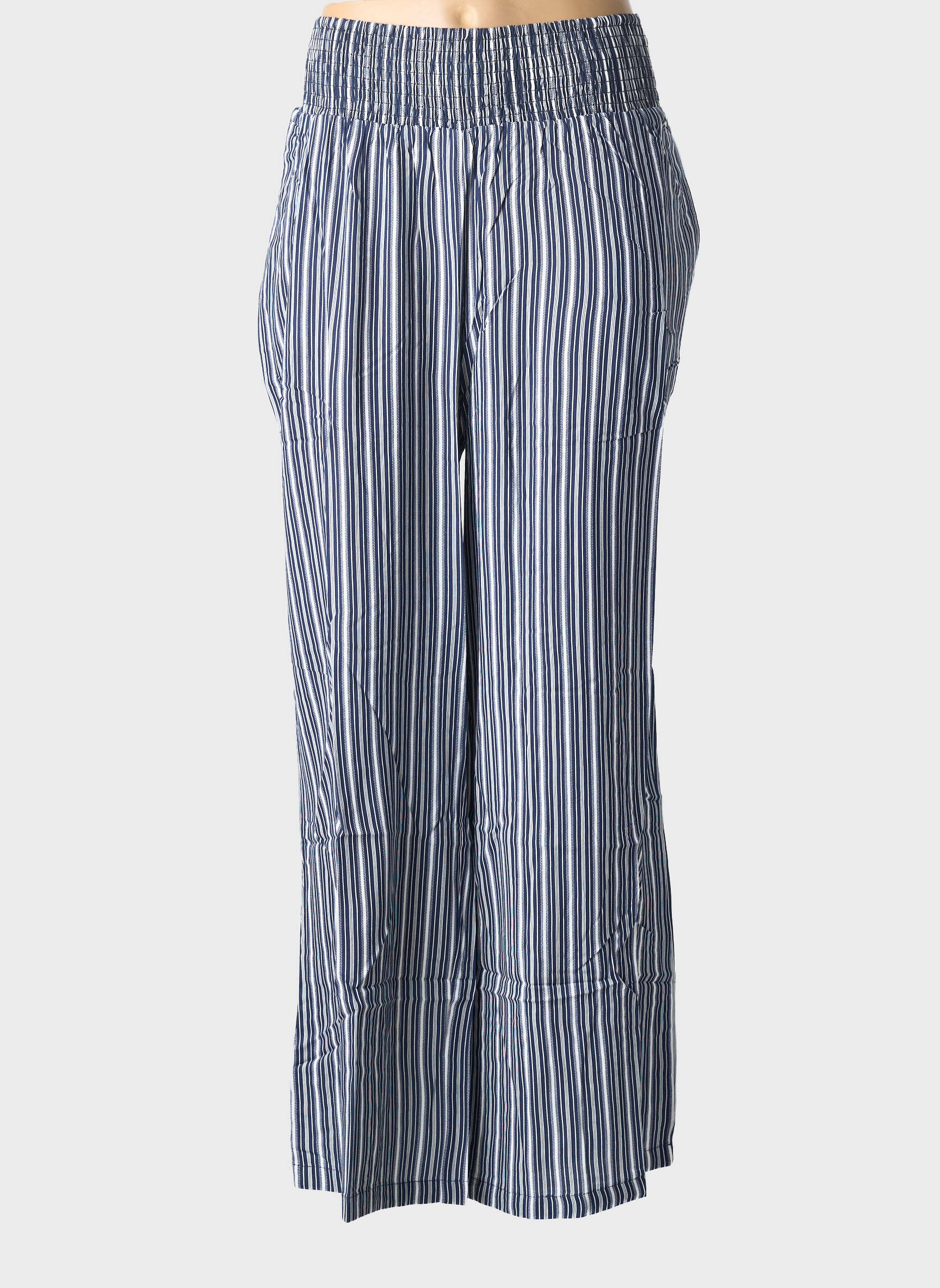 Pantalon droit tissage popeline taille normale bleu SHEEGO femme