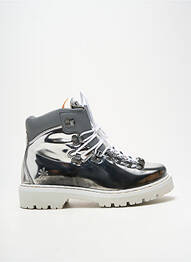 Bottines/boots matière lisse talon de 4 à 6cm argent ART femme