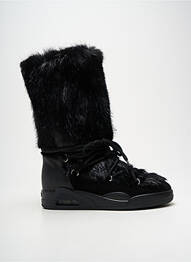 Bottes nubuck talon plat jusqu'à 3cm noir SERAFINI femme