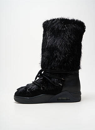 Bottes nubuck talon plat jusqu'à 3cm noir SERAFINI femme
