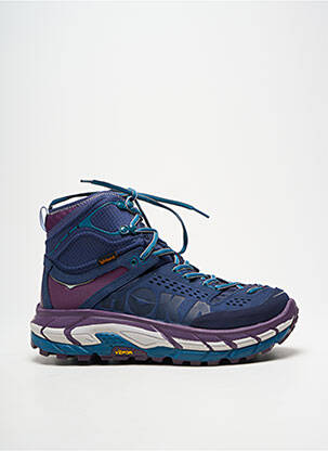Baskets matière lisse talon de 4 à 6cm bleu HOKA ONE ONE femme