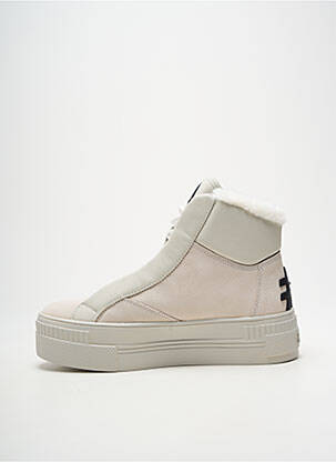 Baskets plateforme talon de 4 à 6cm beige BUFFALO femme