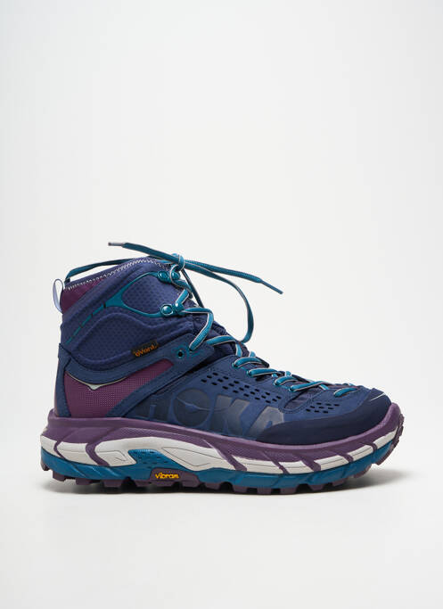 Baskets matière lisse talon de 4 à 6cm bleu HOKA ONE ONE femme
