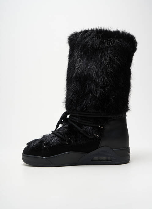 Bottes nubuck talon plat jusqu'à 3cm noir SERAFINI femme