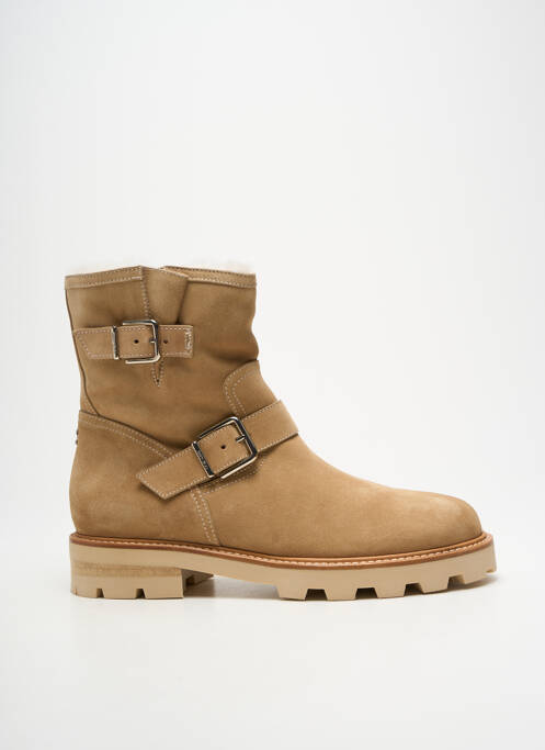 Bottines/boots nubuck talon de 4 à 6cm beige JIMMY CHOO femme