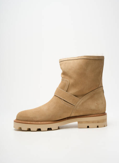 Bottines/boots nubuck talon de 4 à 6cm beige JIMMY CHOO femme