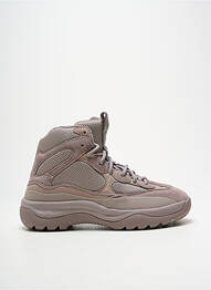 Baskets bout rond talon de 4 à 6cm gris SEASON 7 femme