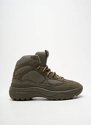 Baskets bout rond talon de 4 à 6cm vert SEASON 7 femme