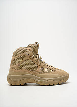 Baskets bout rond talon de 4 à 6cm beige SEASON 7 femme