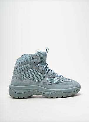 Baskets bout rond talon de 4 à 6cm bleu SEASON 7 femme