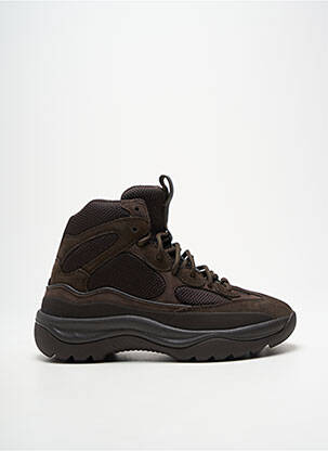 Baskets bout rond talon de 4 à 6cm marron SEASON 7 femme