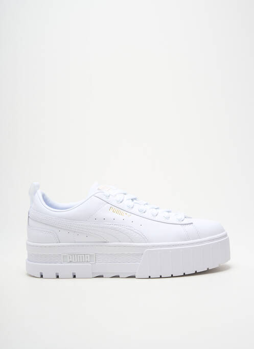Baskets bout rond talon de 4 à 6cm blanc PUMA femme