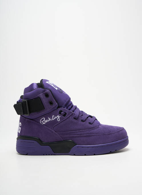 Baskets nubuck bout rond violet PATRICK EWING homme