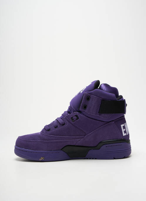 Baskets nubuck bout rond violet PATRICK EWING homme