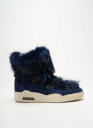 Bottines/boots nubuck talon de 4 à 6cm bleu SERAFINI femme