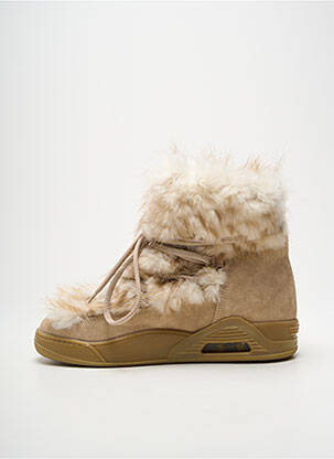 Bottines/boots fourrée talon de 4 à 6cm beige SERAFINI femme