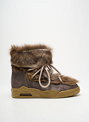 Bottines/boots nubuck talon de 4 à 6cm gris SERAFINI femme