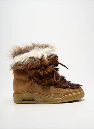 Bottines/boots fourrée talon de 4 à 6cm marron SERAFINI femme