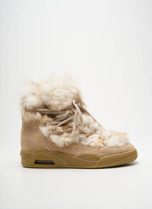 Bottines/boots fourrée talon de 4 à 6cm beige SERAFINI femme