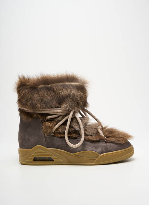 Bottines/boots nubuck talon de 4 à 6cm gris SERAFINI femme