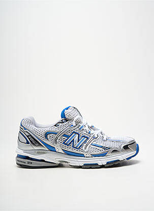 Baskets tissage satiné bout rond argent NEW BALANCE homme