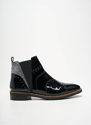 Bottines/boots matière lisse talon plat jusqu'à 3cm noir REGARD femme