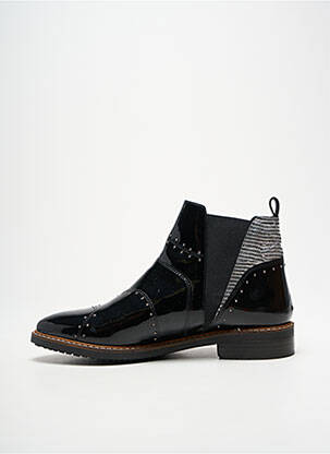 Bottines/boots matière lisse talon plat jusqu'à 3cm noir REGARD femme