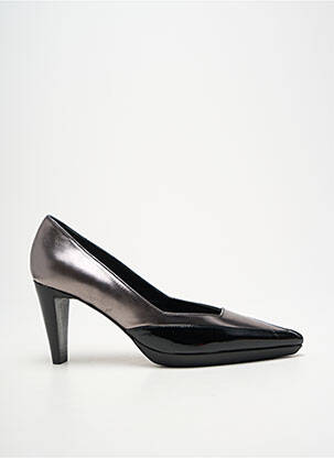 Escarpins tissage satiné talon de 7 à 9cm noir PARALLELE femme