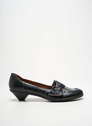 Escarpins tissage satiné talon de 4 à 6cm noir PACO VALIENTE femme
