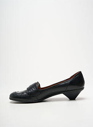 Escarpins tissage satiné talon de 4 à 6cm noir PACO VALIENTE femme