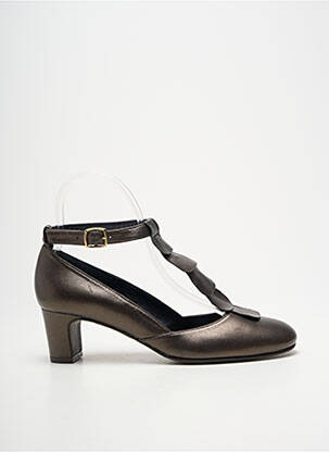 Escarpins talon bottier talon de 4 à 6cm marron BRENDA ZARO femme