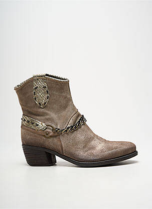 Bottines/boots bout pointu talon de 4 à 6cm marron KHRIO femme