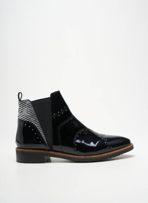 Bottines/boots matière lisse talon plat jusqu'à 3cm noir REGARD femme