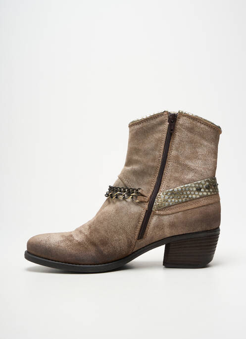 Bottines/boots bout pointu talon de 4 à 6cm marron KHRIO femme
