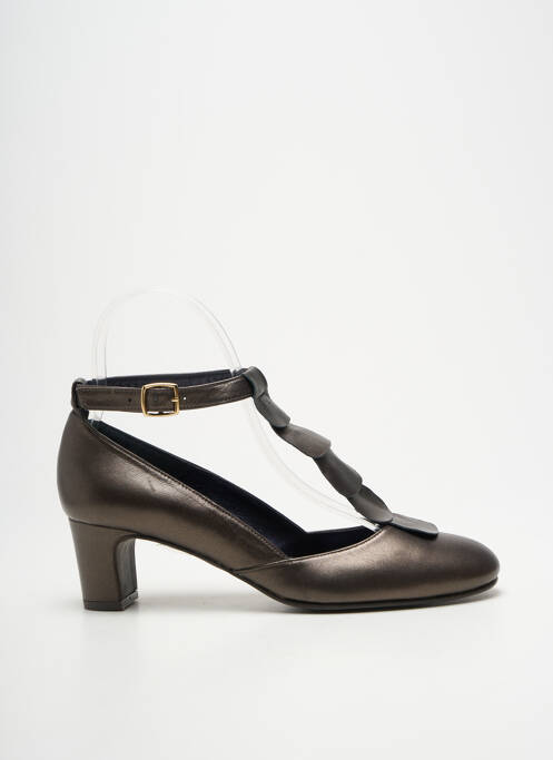 Escarpins talon bottier talon de 4 à 6cm marron BRENDA ZARO femme