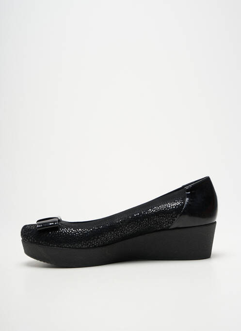 Ballerines matière lisse talon de 4 à 6cm noir BZ BIS femme