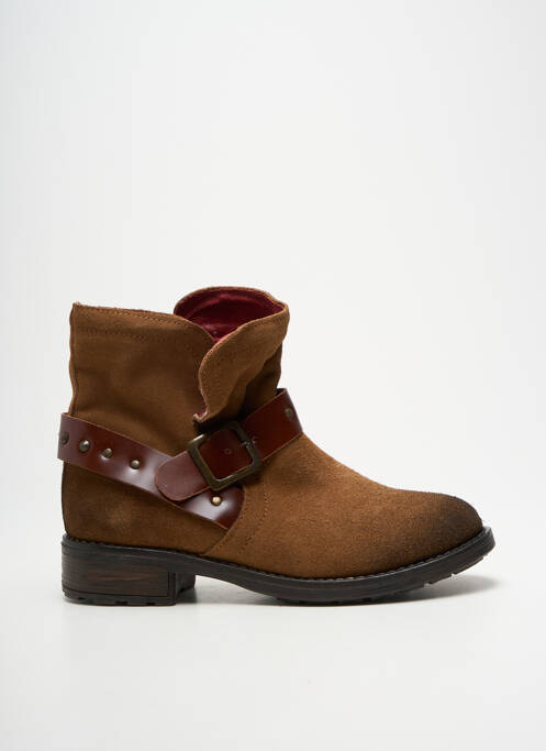 Bottines/boots talon bas talon plat jusqu'à 3cm marron ACES femme