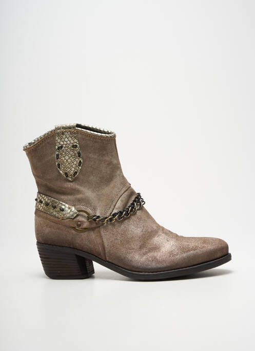 Bottines/boots bout pointu talon de 4 à 6cm marron KHRIO femme