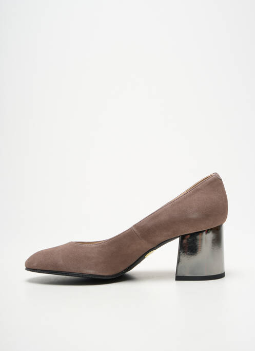 Escarpins talon bottier talon de 4 à 6cm gris BRENDA ZARO femme