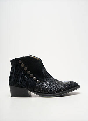 Bottines/boots tissage satiné talon de 4 à 6cm noir SEE YOU JANE femme