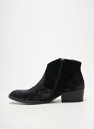 Bottines/boots tissage satiné talon de 4 à 6cm noir SEE YOU JANE femme
