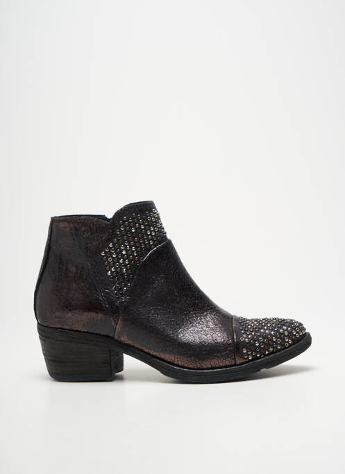 Bottines/boots tissage satiné talon de 4 à 6cm noir KHRIO femme
