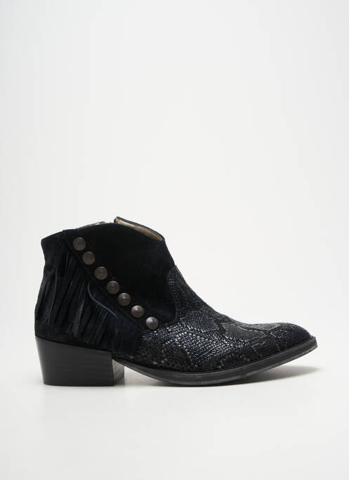 Bottines/boots tissage satiné talon de 4 à 6cm noir SEE YOU JANE femme